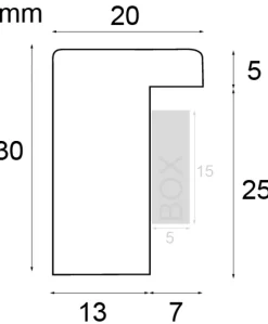 Ramme Amanda Box Akrylglas Eg 100x150 cm