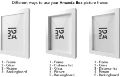 Ramme Amanda Box Hvid 40x100 cm