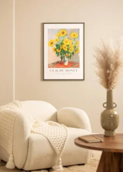 Ramme Ares Grå Eg 45x60 cm - Passepartout Hvid 13x19 inches