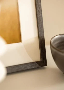 Ramme Ares grå Eg 50x65 cm - Passepartout Hvid 40x55 cm