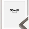 Ramme Ares grå Eg 50x60 cm - Passepartout Hvid 41x51 cm