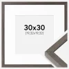 Ramme Ares Grå Eg 30x30 cm - Passepartout Hvid 8x8 inches