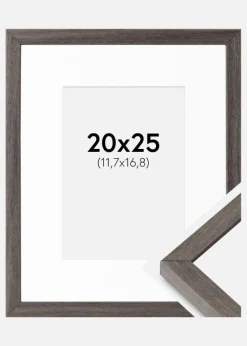 Ramme Ares Grå Eg 20x25 cm - Passepartout Hvid 5x7 inches