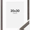 Ramme Ares grå Eg 20x30 cm - Passepartout Hvid 15x22 cm