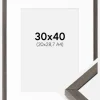 Ramme Ares grå Eg 30x40 cm - Passepartout Hvid 21x29,7 cm