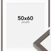 Ramme Ares grå Eg 50x60 cm - Passepartout Hvid 42x50 cm