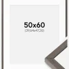 Ramme Ares Grå Eg 50x60 cm - Passepartout Hvid 16x19 inches
