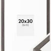 Ramme Ares grå Eg 20x30 cm - Passepartout Hvid 9x11 cm