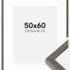 Ramme Ares Grå Eg 50x60 cm - Passepartout Hvid 14x18 inches