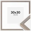 Ramme Ares Grå 30x30 cm - Passepartout Hvid 19x19 cm