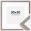 Ramme Ares Grå 30x30 cm - Passepartout Hvid 8x8 inches