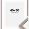 Ramme Ares Grå 40x50 cm - Passepartout Hvid 12x16 inches