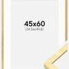 Ramme Ares Guld 45x60 cm - Passepartout Hvid 14x20 inches