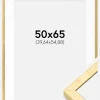 Ramme Ares Guld 50x65 cm - Passepartout Hvid 16x22 inches