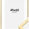 Ramme Ares Guld 45x60 cm - Passepartout Hvid 34x50 cm