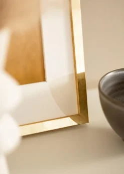 Ramme Ares Guld 45x60 cm - Passepartout Hvid 34x48 cm