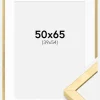 Ramme Ares Guld 50x65 cm - Passepartout Hvid 40x55 cm