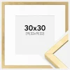 Ramme Ares Guld 30x30 cm - Passepartout Hvid 8x8 inches