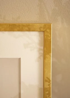 Ramme Ares Guld 30x30 cm - Passepartout Hvid 8x8 inches