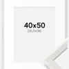 Ramme Ares Hvid Eg 40x50 cm - Passepartout Hvid 27,5x37 cm