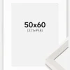 Ramme Ares Hvid Eg 50x60 cm - Passepartout Hvid 15x20 inches
