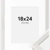 Ramme Ares Hvid Eg 18x24 cm - Passepartout Hvid 13x17 cm