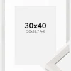 Ramme Ares Hvid Eg 30x40 cm - Passepartout Hvid 21x29,7 cm