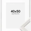 Ramme Ares Hvid Eg 40x50 cm - Passepartout Hvid 11x15 inches