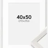 Ramme Ares Hvid Eg 40x50 cm - Passepartout Hvid 12x16 inches