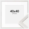 Ramme Ares Hvid Eg 40x40 cm - Passepartout Hvid 30x30 cm