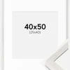 Ramme Ares Hvid Eg 40x50 cm - Passepartout Hvid 30x41 cm