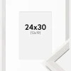 Ramme Ares Hvid Eg 24x30 cm - Passepartout Hvid 14x20 cm