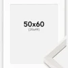 Ramme Ares Hvid Eg 50x60 cm - Passepartout Hvid 40x50 cm