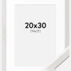 Ramme Ares Hvid Eg 20x30 cm - Passepartout Hvid 15x22 cm