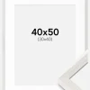 Ramme Ares Hvid Eg 40x50 cm - Passepartout Hvid 31x41 cm