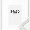 Ramme Ares Hvid Eg 24x30 cm - Passepartout Hvid 13x20 cm