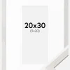 Ramme Ares Hvid Eg 20x30 cm - Passepartout Hvid 10x21 cm