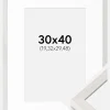 Ramme Ares Hvid Eg 30x40 cm - Passepartout Hvid 8x12 inches