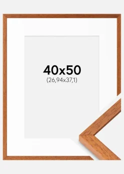 Ramme Ares Kirsebær 40x50 cm - Passepartout Hvid 11x15 inches