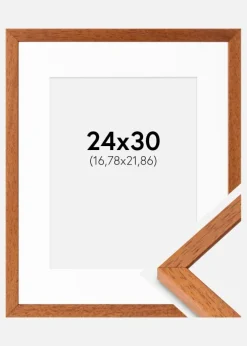 Ramme Ares Kirsebær 24x30 cm - Passepartout Hvid 7x9 inches