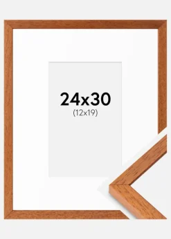 Ramme Ares Kirsebær 24x30 cm - Passepartout Hvid 13x20 cm