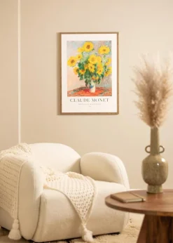 Ramme Ares Messing 45x60 cm - Passepartout Hvid 12x18 inches