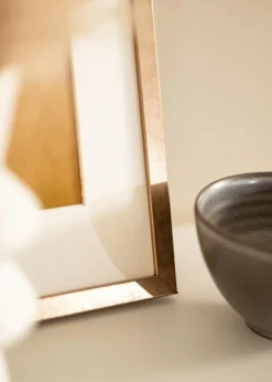 Ramme Ares Messing 40x40 cm - Passepartout Hvid 12x12 inches