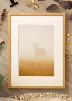 Ramme Ares Naturlig Eg 50x60 cm - Passepartout Hvid 35x45 cm