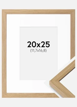 Ramme Ares Naturlig Eg 20x25 cm - Passepartout Hvid 5x7 inches