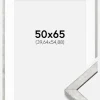 Ramme Ares Sølv 50x65 cm - Passepartout Hvid 16x22 inches