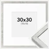 Ramme Ares Sølv 30x30 cm - Passepartout Hvid 19x19 cm