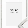 Ramme Ares Sølv 30x40 cm - Passepartout Hvid 21x29,7 cm