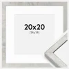 Ramme Ares Sølv 20x20 cm - Passepartout Hvid 15x15 cm