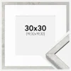 Ramme Ares Sølv 30x30 cm - Passepartout Hvid 8x8 inches